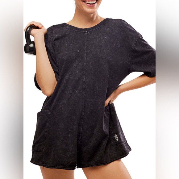 NWT Free People FP Movement Women's Hot Shot Tee Romper - Picture 1 of 5